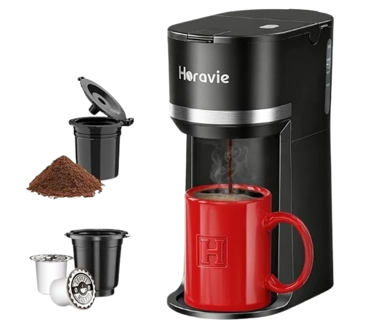 Single Serve Coffee Maker for K-Cup Pod and Grounds — Coffee Maker, Horavie