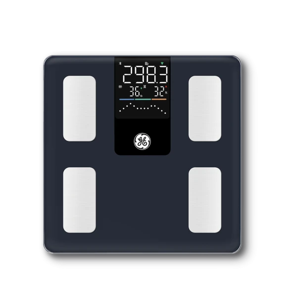 Smart Scale for Body Weight, BMI, Fat, Muscle Mass, Digital Bathroom Scales 500lbs Bluetooth 11.8" Large Platform — Smart Scale, GE