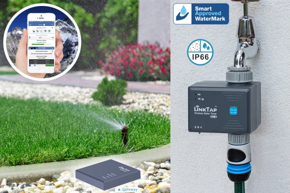 Wireless Water Timer & Gateway - Smart Sprinkler Timer — Irrigation System, LinkTap
