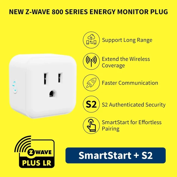 Mini Z-Wave Smart Plug with Range Extender — Smart Plug, Minoston