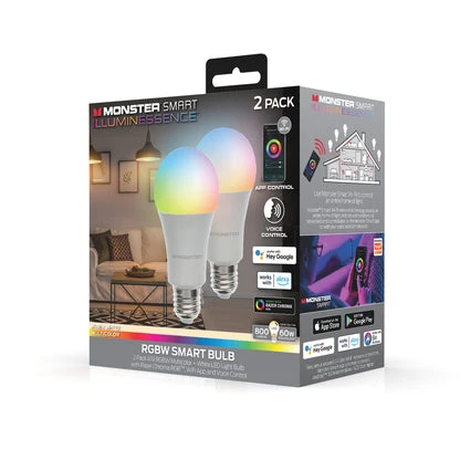 Multi-Color and Warm-White LED Light Bulb — Smart Light Bulb, MONSTER