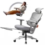 Thumbnail Ergonomic Chair with Adjustable Backrest, Armrest, Headrest, and Footrest - Grey — Ergonomic Chair, NEWTRAL