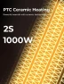 Thumbnail 1000W PTC Ceramic Small Space Heater with Overheating & Tip-Over Protection, Oprunsy
