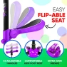 Thumbnail 3 Wheeled Scooter for Kids - 2-in-1 Sit/Stand Kick Scooter with Flip-out Seat, Adjustable Height, Wide Deck, Flashing..., Hurtle