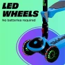 Thumbnail Adjustable Height Foldable Scooter with Removable Seat and LED Light Wheels — Electric Scooter, SKIDEE