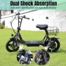 Thumbnail Peak 1200W Electric Scooter with Seat, 30Miles Range, 20MPH Top Speed, Foldable — Electric Scooter, Caroma