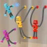 Thumbnail Suction Cup Robot Toy for Kids - 4 Pack Sensory Pop Tubes Robots, Limpskys