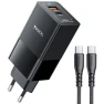 65W USB and USB-C Dual Port GaN Fast Charger Set, Yesido