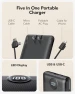 Thumbnail Portable Charger with Built-in Cables and AC Wall Plug — Power Bank, VRURC