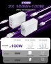 Thumbnail 100W 3-Port GaN Fast Charger with 10ft USB C Cable, Shenzhen Xihuida Electronics Co., Ltd.
