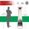 Thumbnail Portable Propane Pyramid Patio Heater, Lava Heat Italia