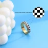 Thumbnail Checkered Fidget Ring, AmorArtSky
