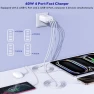 Thumbnail 10FT USB C to C Charger Cable and 4-Port Wall Charger Block — Power Bank, Dazana