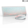 Silent Wireless Keyboard and Mouse with RGB Backlight — Bluetooth Keyboard, SeenDa