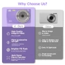Thumbnail Digital Camera for Teens, FHD 4K 44MP with 64GB SD Card and 16X Digital Zoom, Compact Point and Shoot Camera in Purple, SMARTKLIK