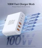 Thumbnail 100W 6-Port PD Fast USB C Charging Block — Power Bank, CSODINCE