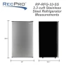 Thumbnail 3.3 Cu Ft 12V RV Refrigerator, RecPro