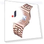 Electronic Watch with Steel Strap and Multicolor LEDs — Wearable Accessories, AI Supermarket