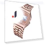 Electronic Watch with Steel Strap and Multicolor LEDs — Wearable Accessories, AI Supermarket