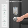 Thumbnail Keyless Entry Door Lock with Handle — Smart Lock, AkaGear