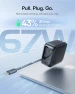 Thumbnail 3 in 1 Fast Charging Block with Retractable Cable & Foldable Plug, Baseus