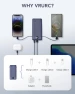 Thumbnail Portable Charger with Built-in Cables and AC Wall Plug — Power Bank, VRURC