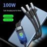 Transparent 3-in-1 Smart Flash Charging Cable, ElectroCN