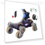 Trick Mechanical Dog-Car with Light Music — Interactive Animal Companions, Special Luggage