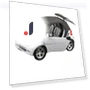 Simulation Benz Smart Alloy Model Car — Miniature Rides & Collectibles, Fourall-Model Cars
