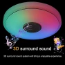 Modern LED Ceiling Light with RGB, Bluetooth App Remote Control, and Speaker — LED Strip Lights, Refreshing Home