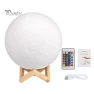 Moon Lamp with Wooden Base, Home Kits