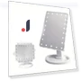 Polished LED Makeup Mirror — Handheld, Build My Home