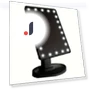 Square Cosmetic Mirror with Light — Compact & Travel, Build My Home