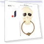 Halloween Decoration Skull Doorbell — Spooky Sounds, Rainbow Rain