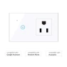 Wi-Fi Smart Wall Outlet with 1-Key Touch Light Switch — Smart Switch, Optimized General