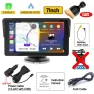 Universal 7-inch Portable Wireless Carplay Android Auto Multimedia Video Player — Car Infotainment System, Auto Accessories Home