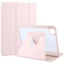 Thumbnail Acrylic TPU 3-folding Rotating Smart Tablet Leather Case with Pen Slot for iPad Air 13 2024, GEBEI