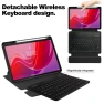 Thumbnail 360 Rotation Transparent Smart Leather Case with Keyboard for Tablets — Bluetooth Keyboard, Lenovo