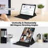 Thumbnail 360 Rotation Transparent Smart Leather Case with Keyboard for Tablets — Bluetooth Keyboard, Lenovo