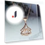 Rose Gold Necklace with Fan-Shaped Smart Zircon Pendant — Smart Jewelry, Prettiest WW