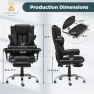Thumbnail Ergonomic Executive Office Chair with Vibration, Heat, and Reclining Function, HOMREST