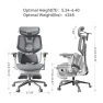 Thumbnail Smart Ergonomic Chair with Automated Lumbar Tracking, 4D Headrest, Ventilated Seat — Ergonomic Chair, Hbada