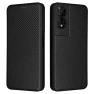 Leather Case Carbon Fiber Texture Stand Magnetic Closing Phone Cover — Basic Cases, Smartwatch 2025