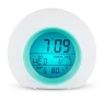 Creative 7 Color Round LED Digital Alarm Clock with Touch Control, Daily necessities-V