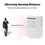Smart Alarm with Motion Sensor Wireless Doorbell Insertable Doorbell Home Security Infrared Detector Alert Kit, KONNWEI