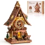DIY Wooden Cuckoo Clock with Calming Sound and Moving Mechanism, Robotime