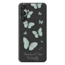 Green Butterfly Pattern Printing Straight Edge TPU Phone Back Cover, Smartwatch 2025
