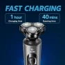 Thumbnail Rechargeable Rotary Electric Shaver with 3D Floating Heads, ABEAUROOSE