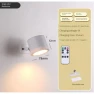 Magnetic Wall Light with Remote Control, Touch RGB, Wireless Charging, Ambient Sunset Projection Night Light — LED Strip Lights, Lminmin