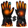 Motorcycle Gloves with Heating, 3 Temperature Modes, Touchscreen, 6000 mAh, High Adjustable Wrist Style, Size L — Heated Gloves, SAMURAI STYLE